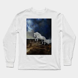 wild and white horse Long Sleeve T-Shirt